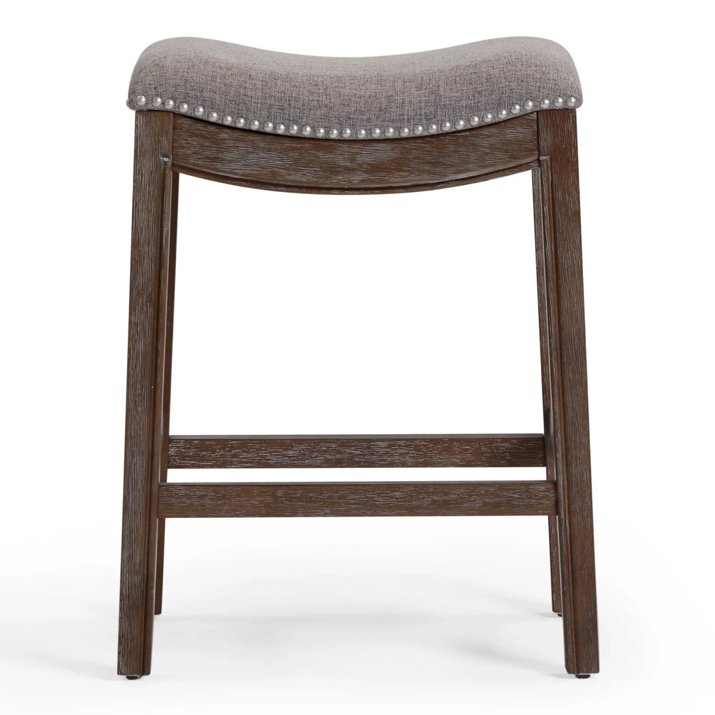New Ridge Home Goods 26" Saddle Wood Counter Height Stool Weathered Natural