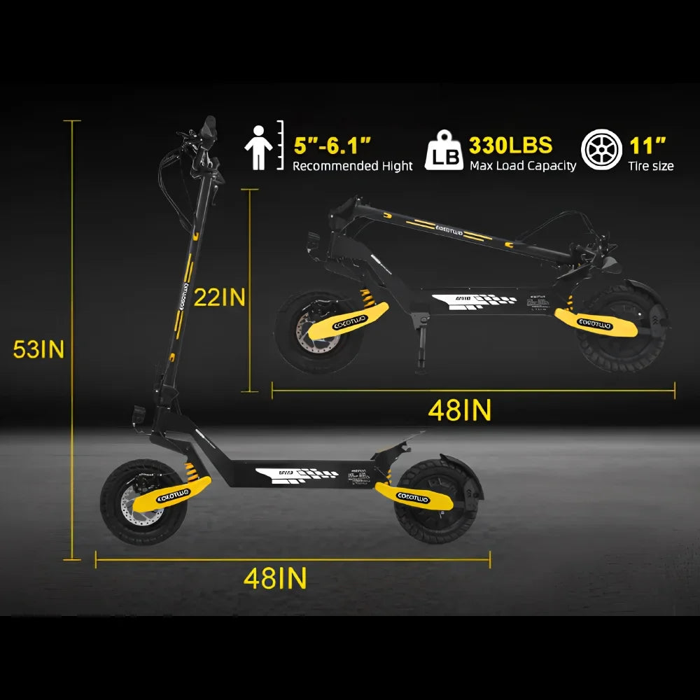 Off Road Electric Scooter for Adults, 1200W Motor Fast E Scooter, Up to 28MPH Top Speed & 20Miles Long Range, 11" Off-Road Tires, 330lbs MAX Load, Foldable