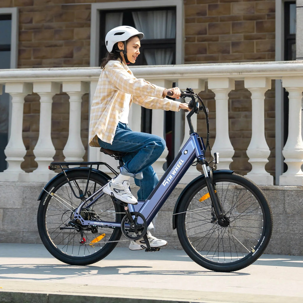 5TH WHEEL Electric Bike for Adult with 350W Motor, W18B 26" EBike with 36V 10.4Ah Removable Battery Ebike, Electric Bicycle with 7 Speed, UL2849