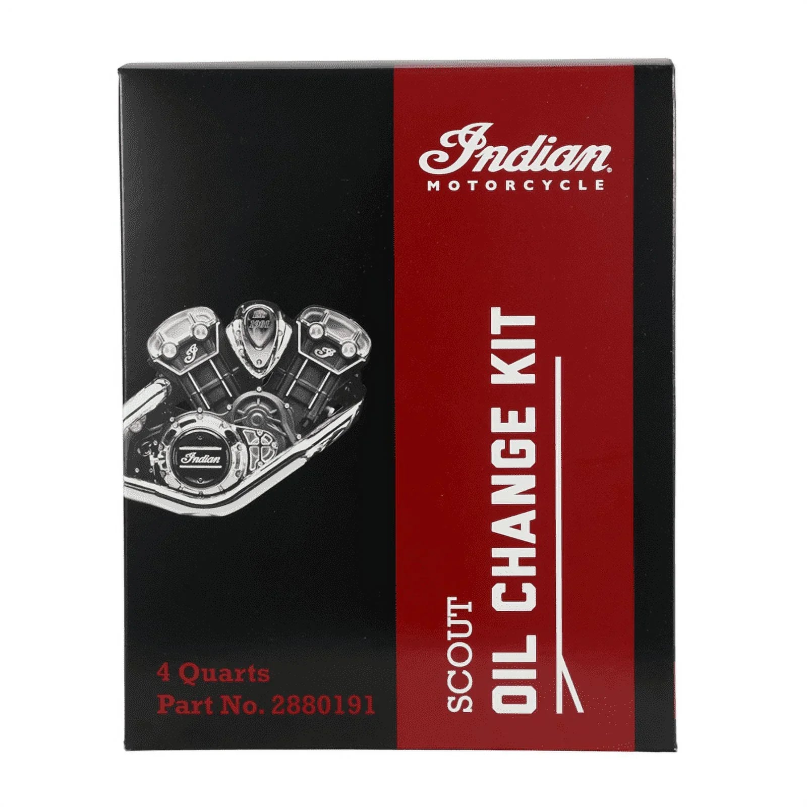 Indian Motorcycle Scout Oil Change Kit with Full Synthetic 15W-60 Motor Oil, 4 Quarts, 2 Washers