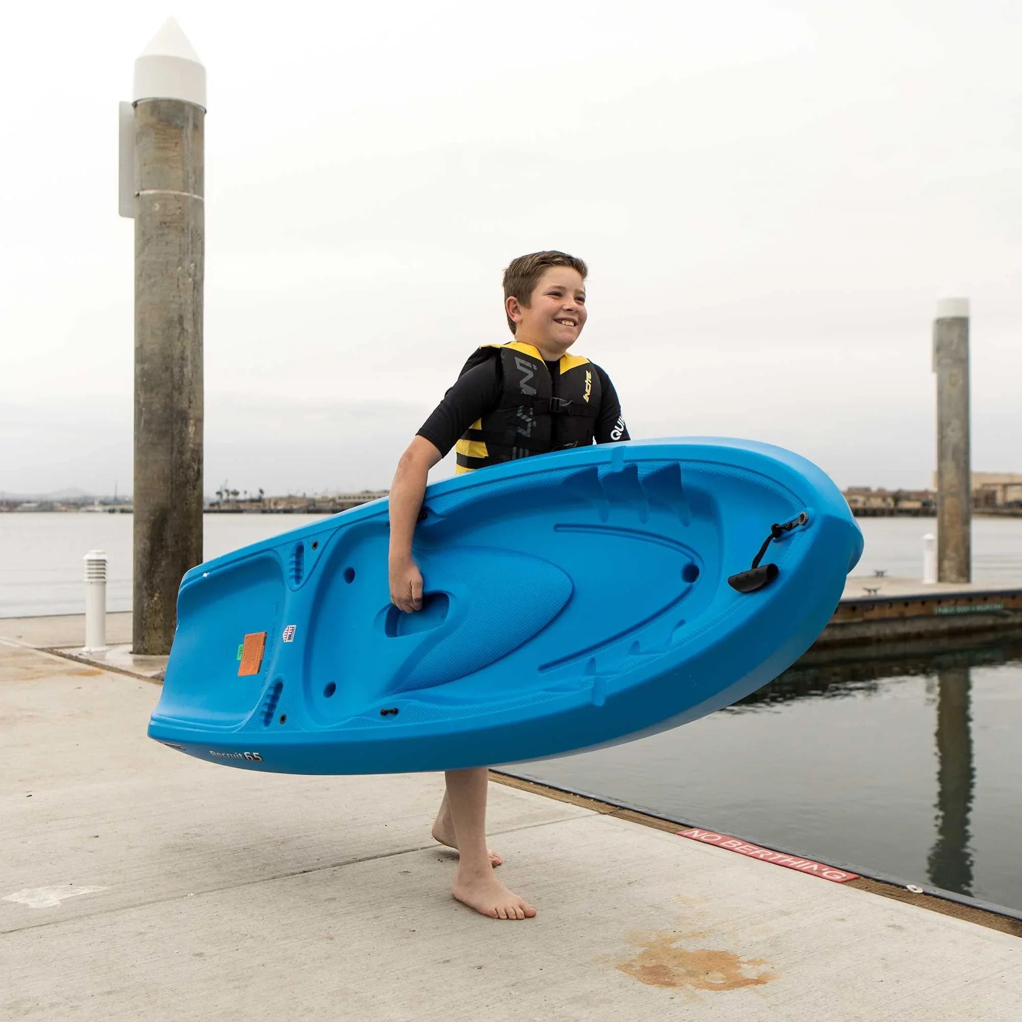 Lifetime Recruit 6.5 ft Youth Sit-on-Top Kayak, Lime Green (90765)