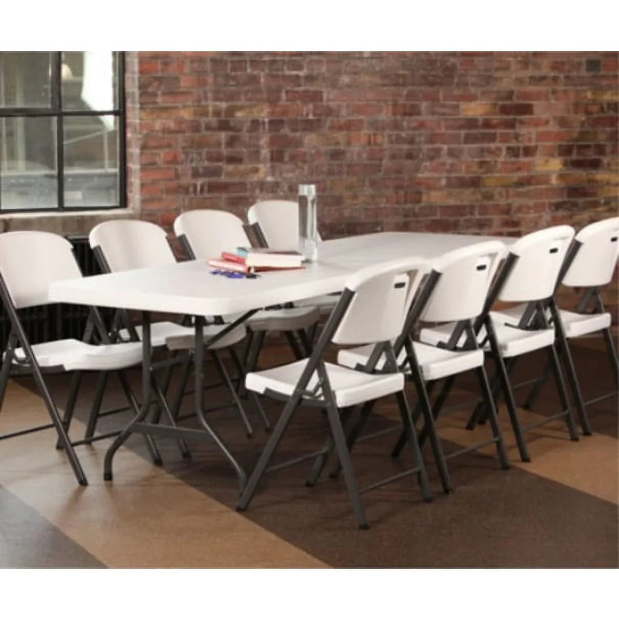 Lifetime 8 - Foot Commercial Grade Folding Table, White Granite (22980)