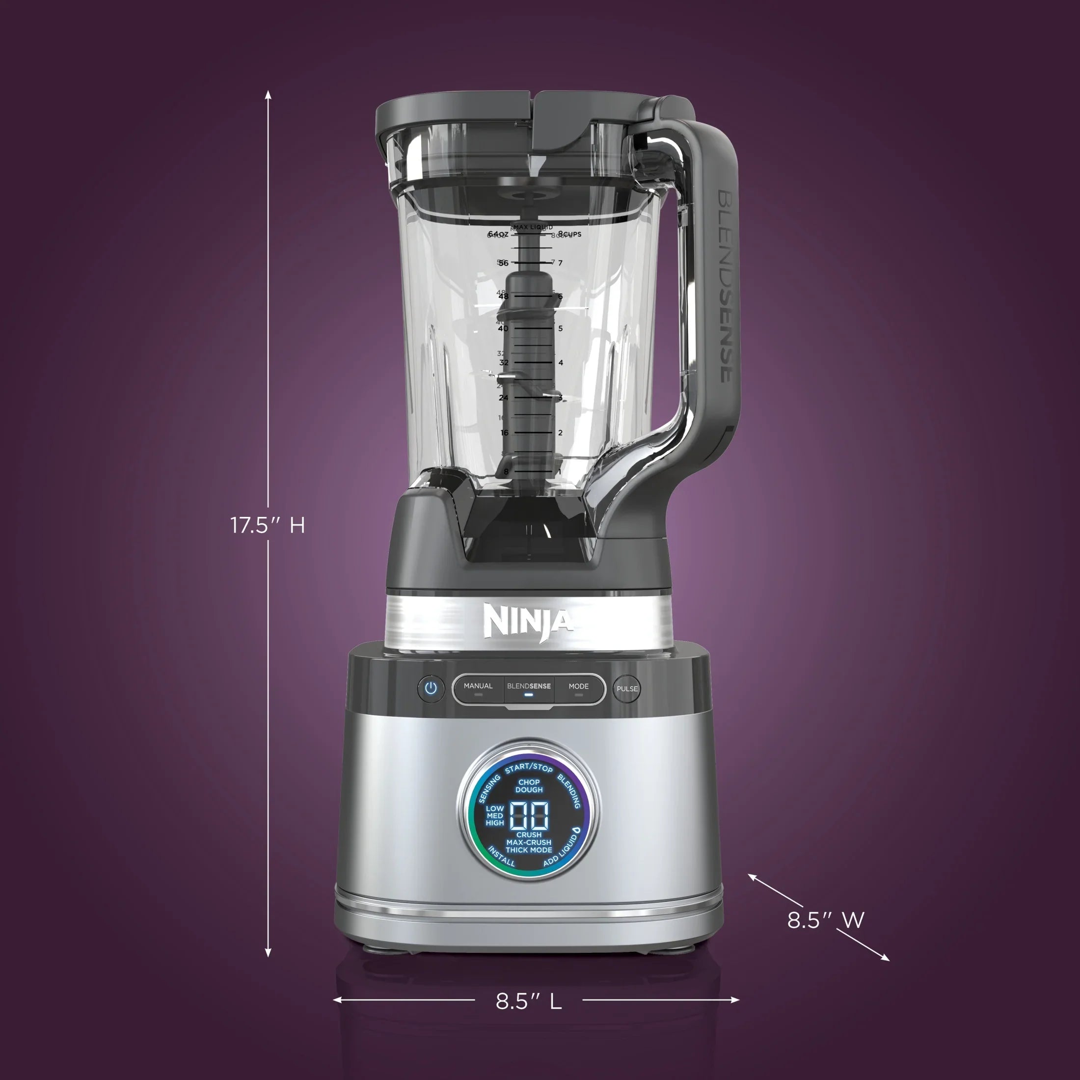Ninja Detect Kitchen System Power Blender + Processor with Blend Sense Technology, Silver, TB400