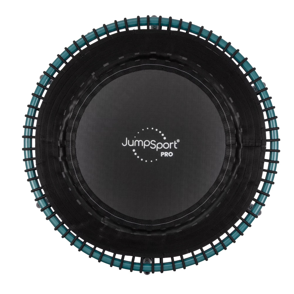 JumpSport 350 Pro Fitness 39" Cardio Workout Indoor Trampoline, Teal/Black