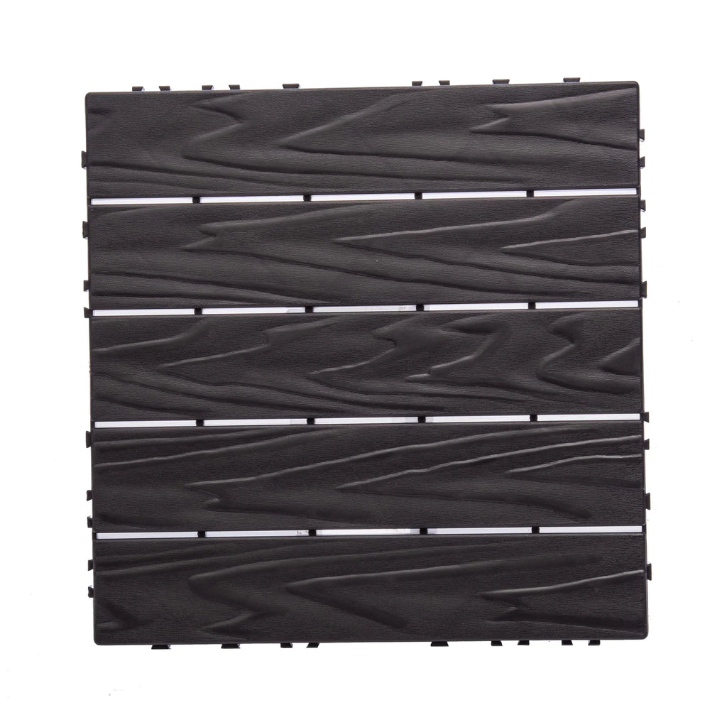 76-Pack Plastic Interlocking Deck Tiles - 68.80 Sq.Ft Outdoor Plastic Flooring Super Durable & Waterproof All-Weather Indoor/Outdoor