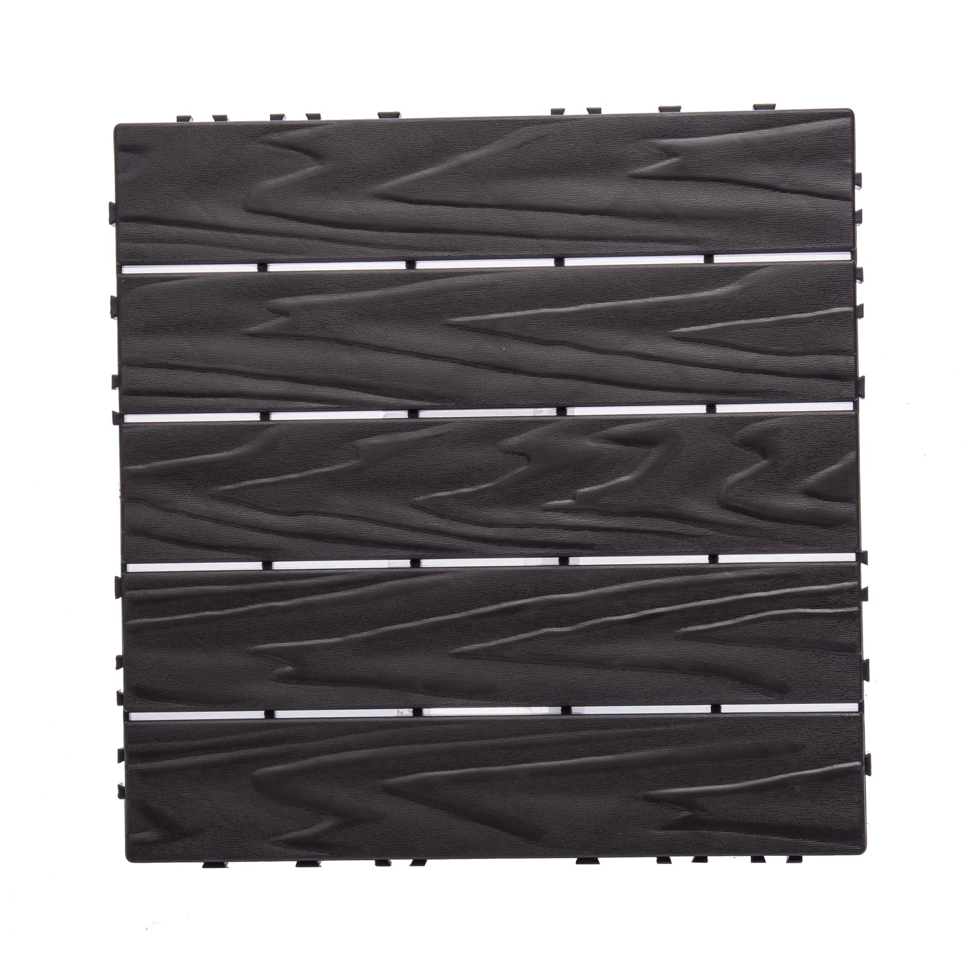 76-Pack Plastic Interlocking Deck Tiles - 68.80 Sq.Ft Outdoor Plastic Flooring Super Durable & Waterproof All-Weather Indoor/Outdoor