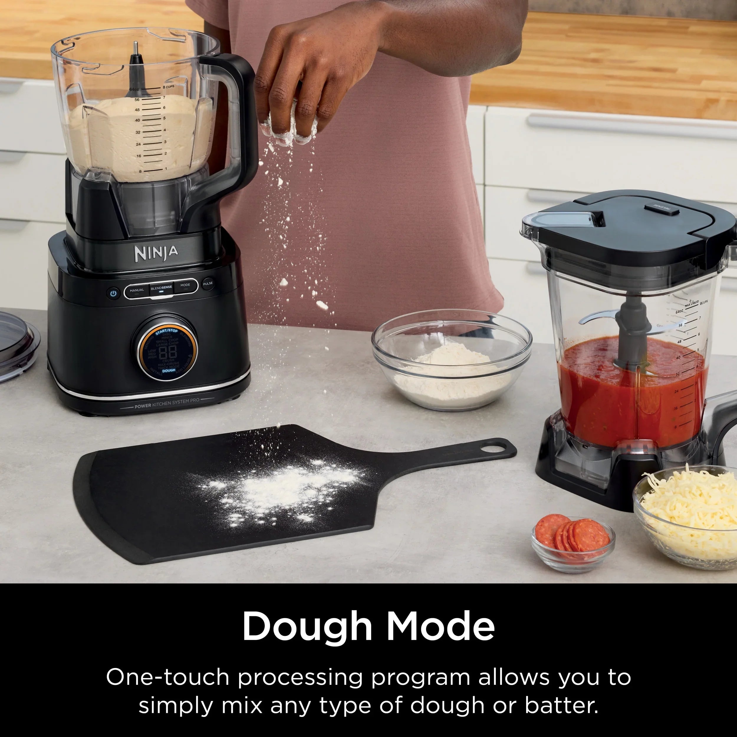 Ninja Detect Kitchen System Power Blender + Processor with Blend Sense Technology, Silver, TB400