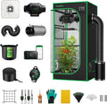 VIVOSUN GIY Smart Grow Tent System 2x2, WiFi-Integrated Grow Tent Kit, with Automate Ventilation and Circulation, Schedule Full Spectrum 100W LED Grow Light, and GrowHub E42A Controller