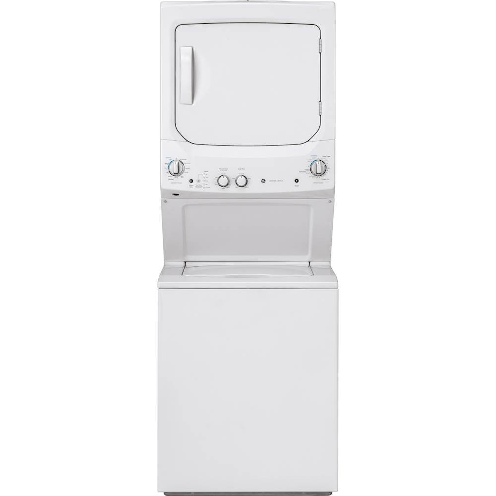Laundry Center 2025 with 3.8 cubic foot (approx. 108 liters) top-loading washing machine and 5.9 cubic foot (approx. 167 liters) electric dryer – White