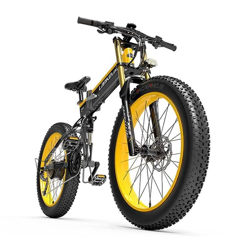 Lankeleisi XT750 Plus 1000W 26" Fatbike Dual Crown Fork Foldable E-Mountain Bike 17.5Ah