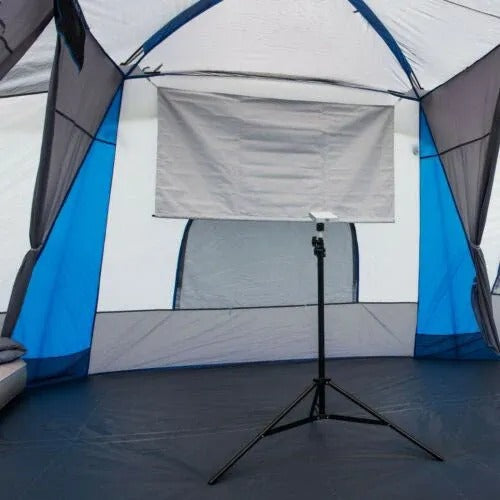 Family cabin tent for 16 people with 3 rooms and 3 entrances
