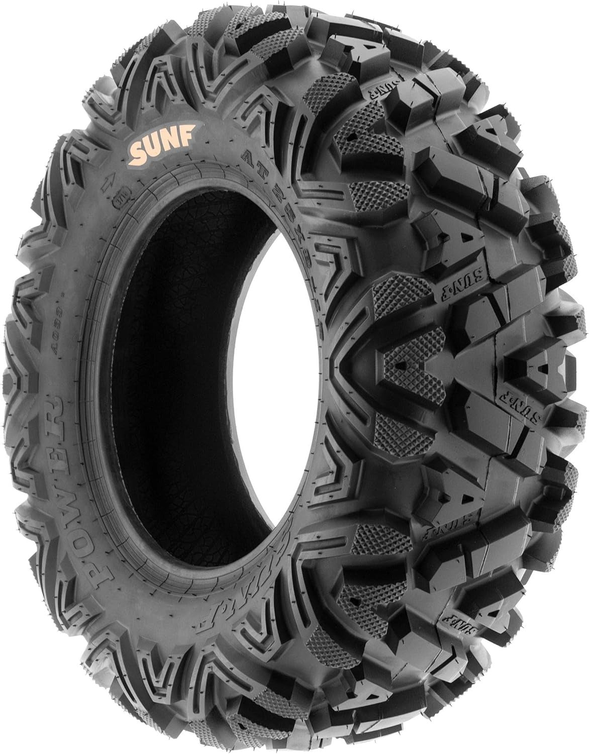 Set of 4 ATV/UTV off-road tires, 25x8-12 front and 25x10-12 rear, 6 PR, tubeless A033