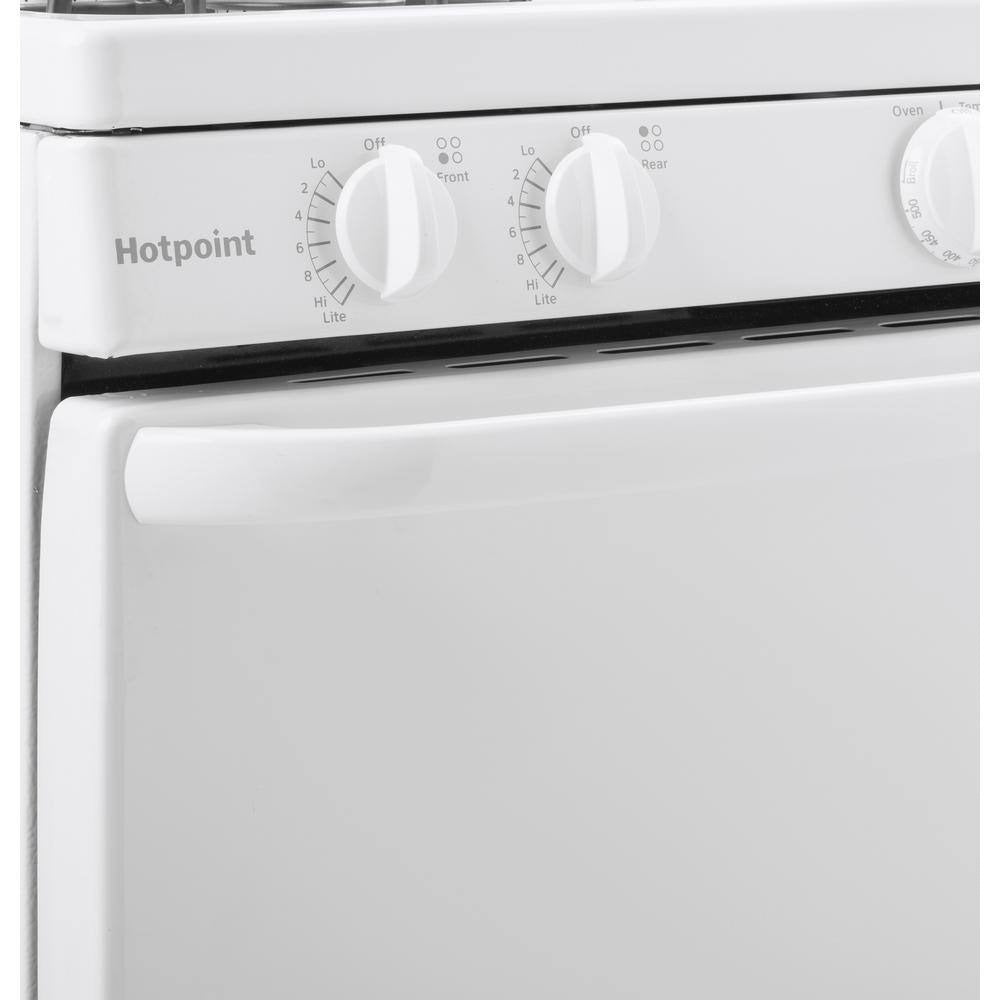 20-inch electric oven with 4 cooking zones, freestanding, in white