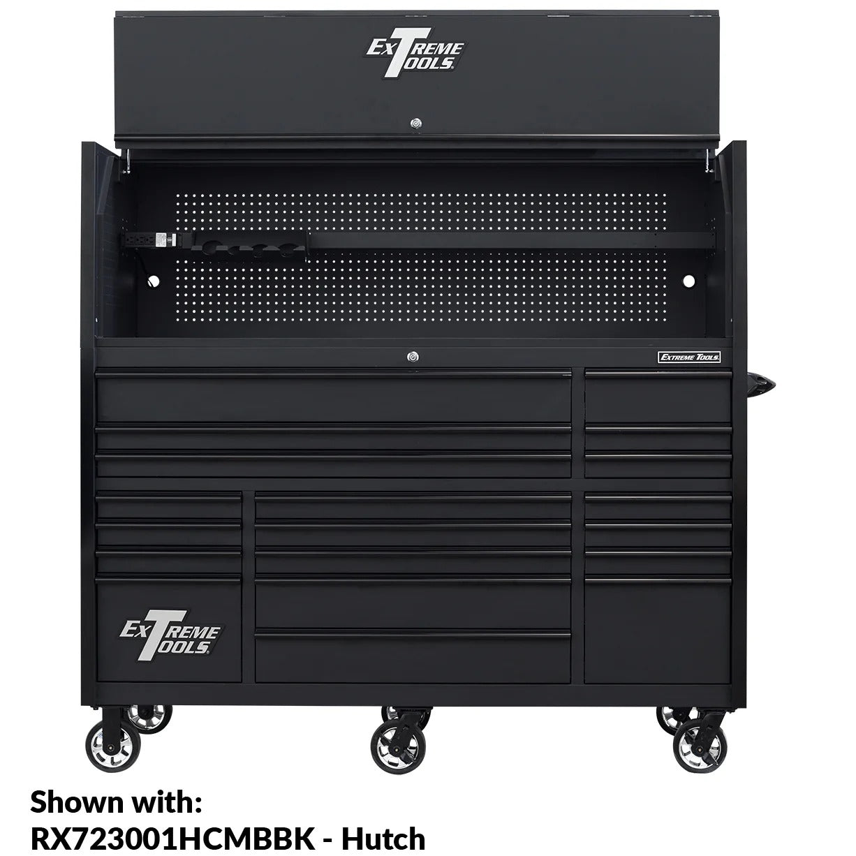 Extreme Tools RX250 Series 72-inch x 30-inch Rolling Cart – 19 Drawers – 250 lb Drawer Slides