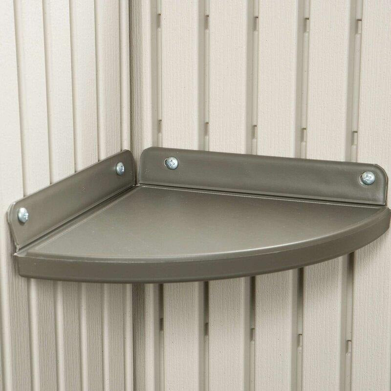 2025 Side entrance, 4.57 m W x 2.44 m D, plastic tool shed