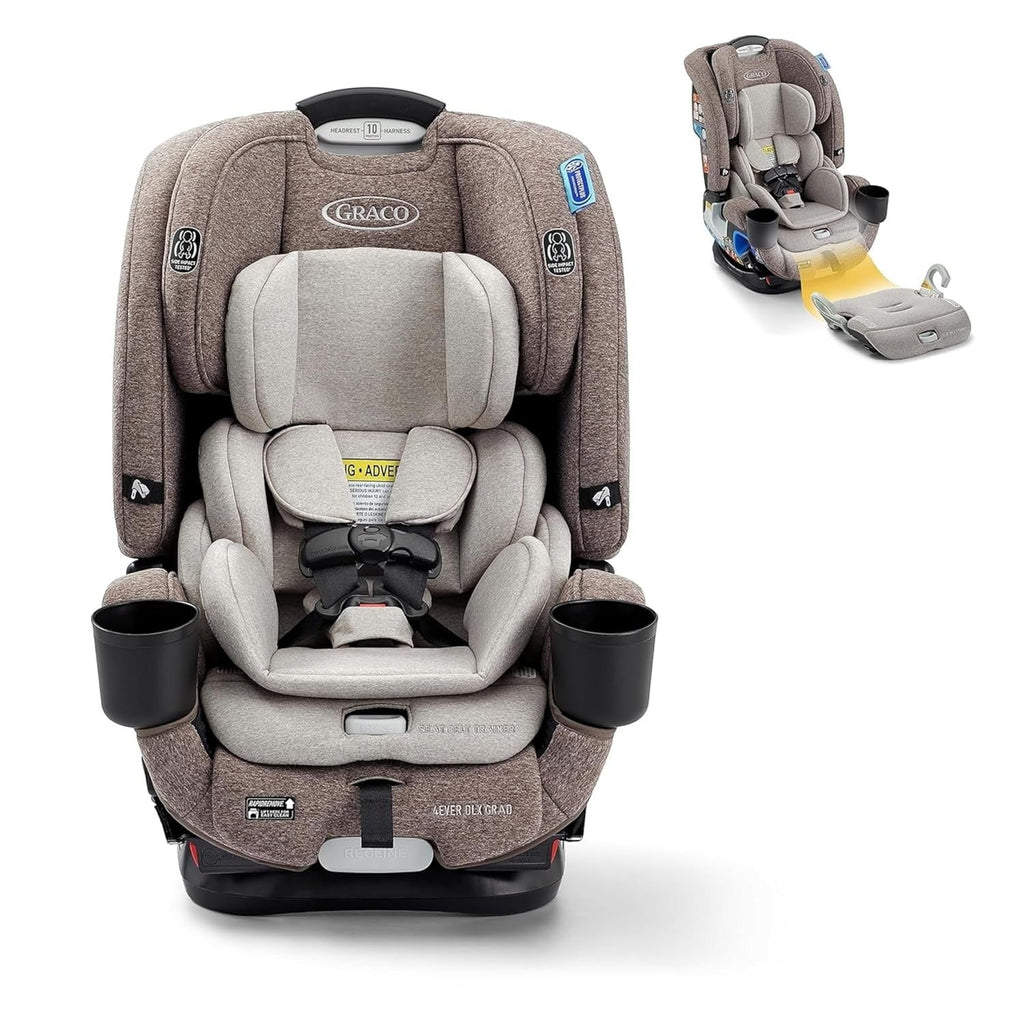 4Ever DLX 4-in-1 Child Car Seat, Charlie | Car seat for babies and toddlers, 10 years of use | Rear-facing, forward-facing and booster seat | Safe, comfortable and practical
