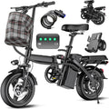 Electric bicycle for adults and teenagers, foldable e-bike for commuters and city use, foldable e-bike motor 48V 24MPH