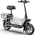 Electric scooter for adults with large center basket